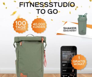 Fitnessstudio to Go (inkl. App) + Shaker
