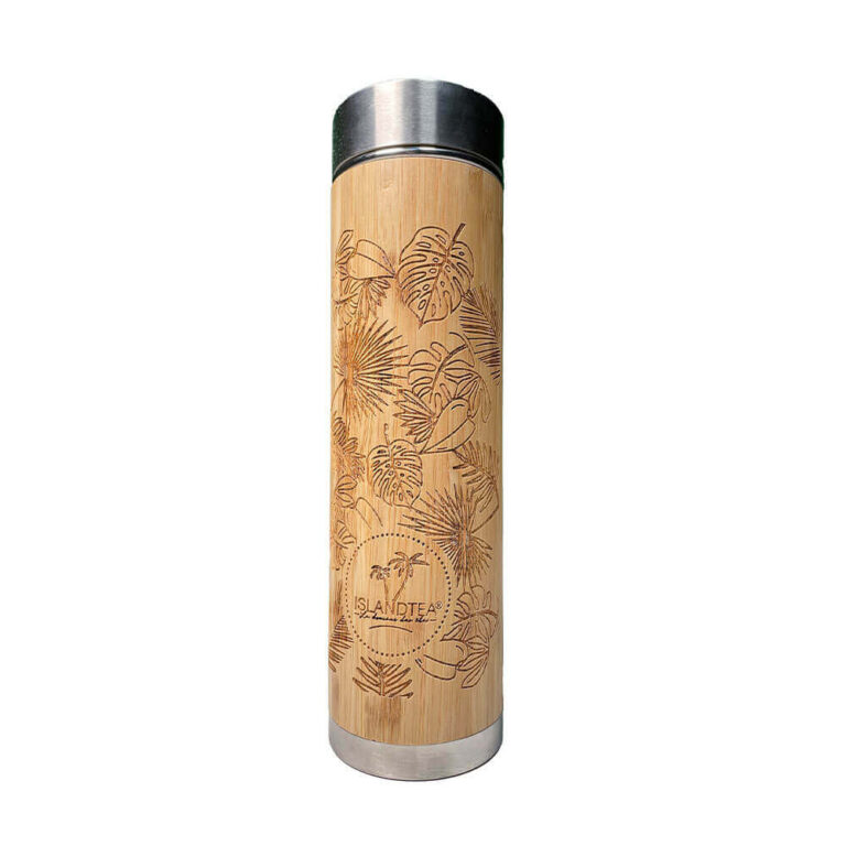 ISLANDTEA – Thermosflasche aus Bambus mit Infuser