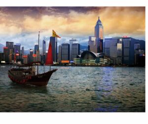 DToys Bei Nacht – Bucht von Hongkong 1000 Teile Puzzle DToys-70548