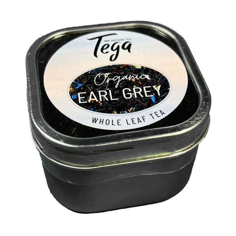 Tega Organic Organischer Earl Grey Tee mit ganzen Blättern in der Dose – 50g