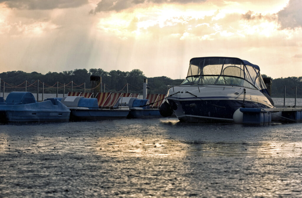 Boat harbor on the M?ritz, Mecklenburg Vorpommern.