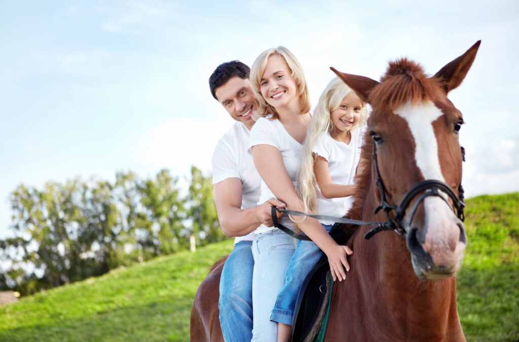 Family on a horse