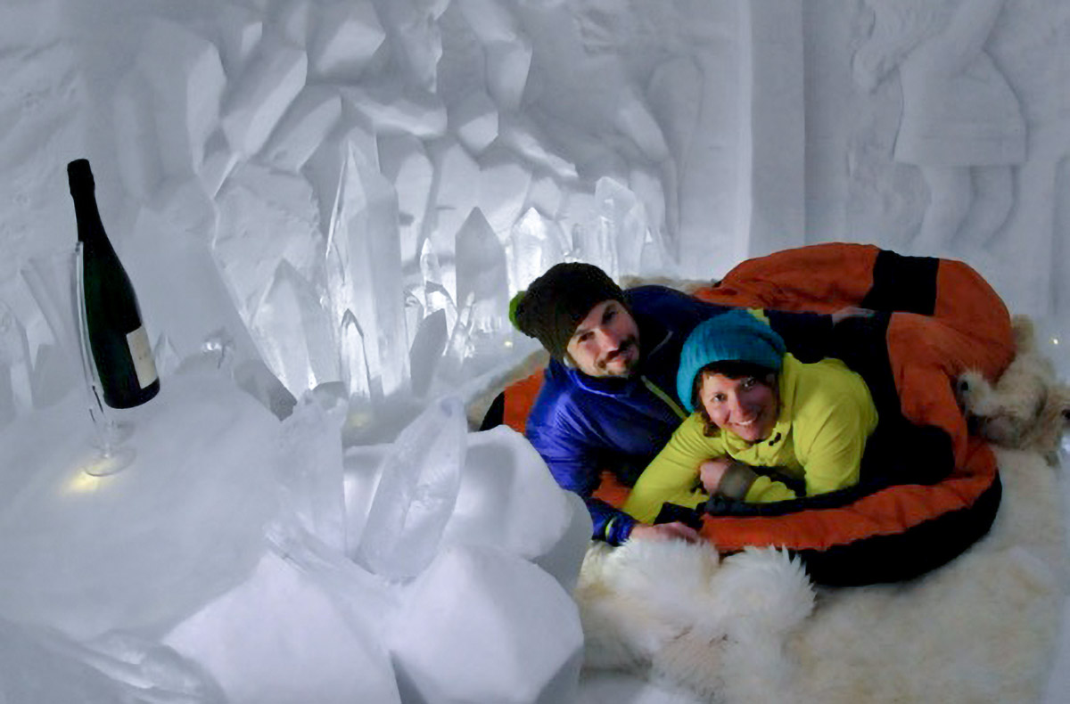 Romantische Iglu-Übernachtung auf der Zugspitze für 2 (Fr.)