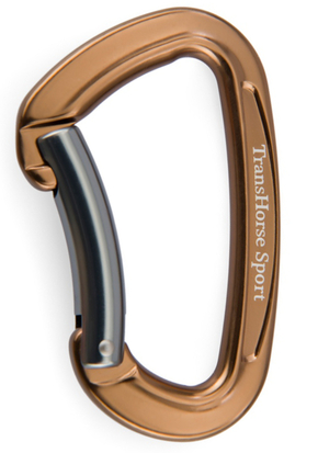 Aluminium Karabiner (Farbe: brown - gold nugget)