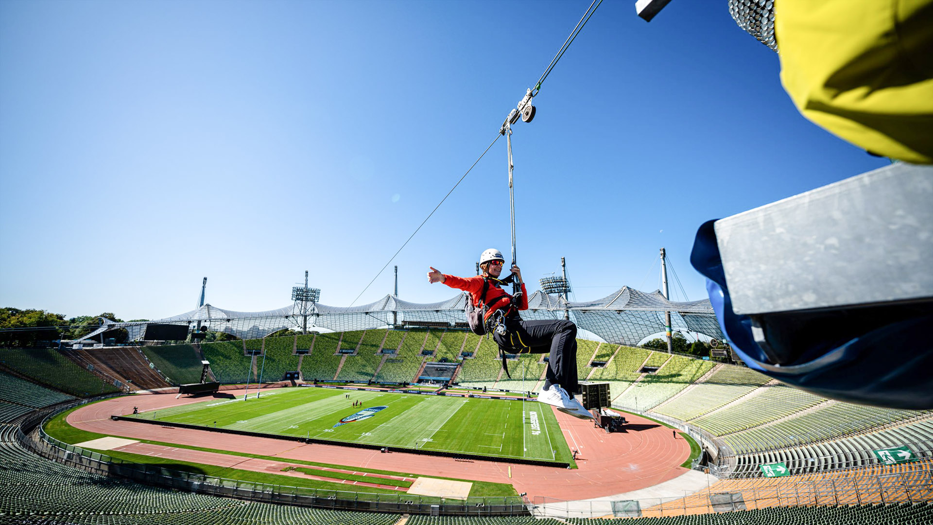 Flying Fox im Olympiastadion München