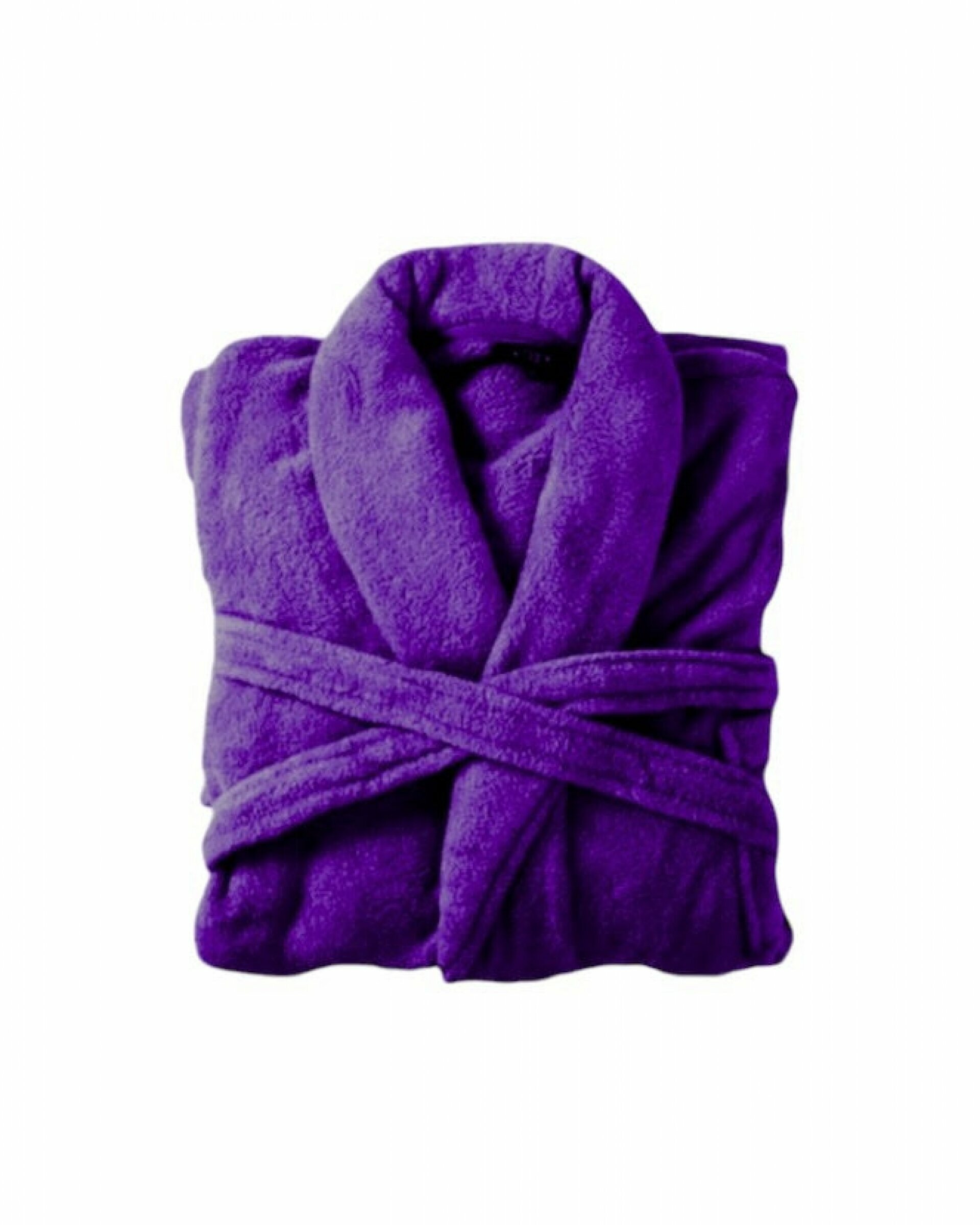 Bademantel flauschig » Saunamantel in Teddy-Plüsch Qualität » leichter/dünner Morgenmantel 100 cm lang » unisex - Dunkellila