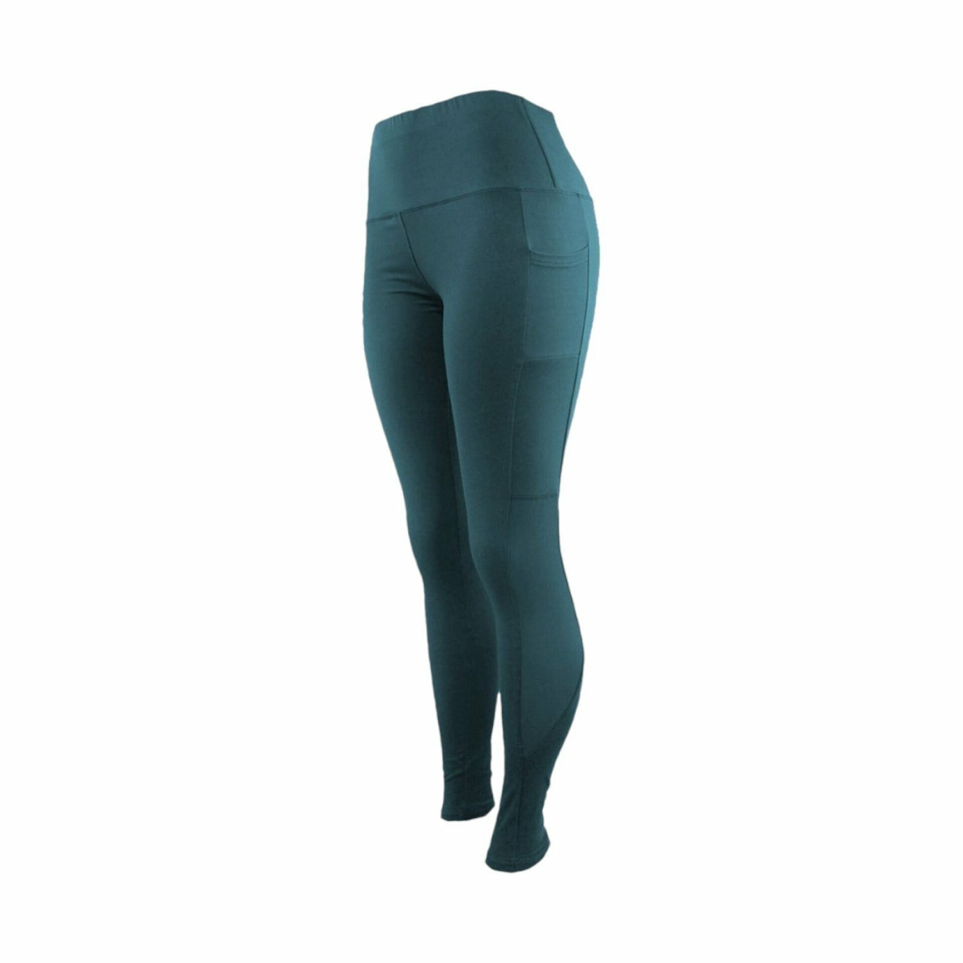 Yoga Hose Damen » Sport Leggings mit hoher Taille » Yogahose mit praktischer Tasche » Yogaleggins Formender Effekt - Türkis / L/XL