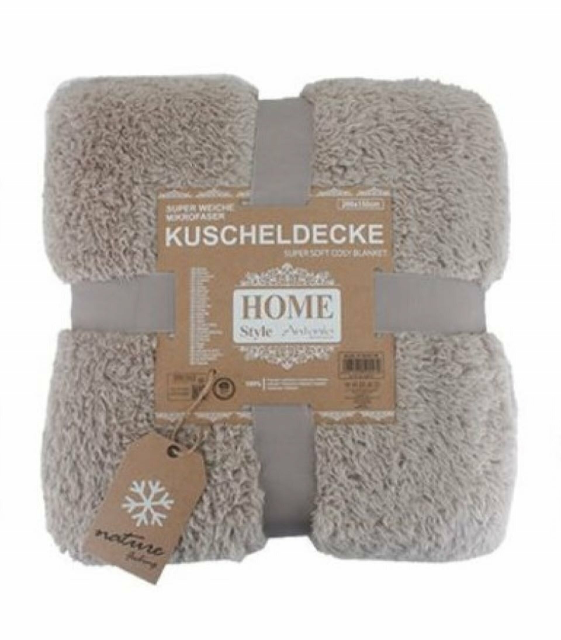 Teddy Kuscheldecke 150 x 200 cm » warme Wohndecke in Kunstfell-Optik | flauschige Mikrofaser Decke - Hellbraun