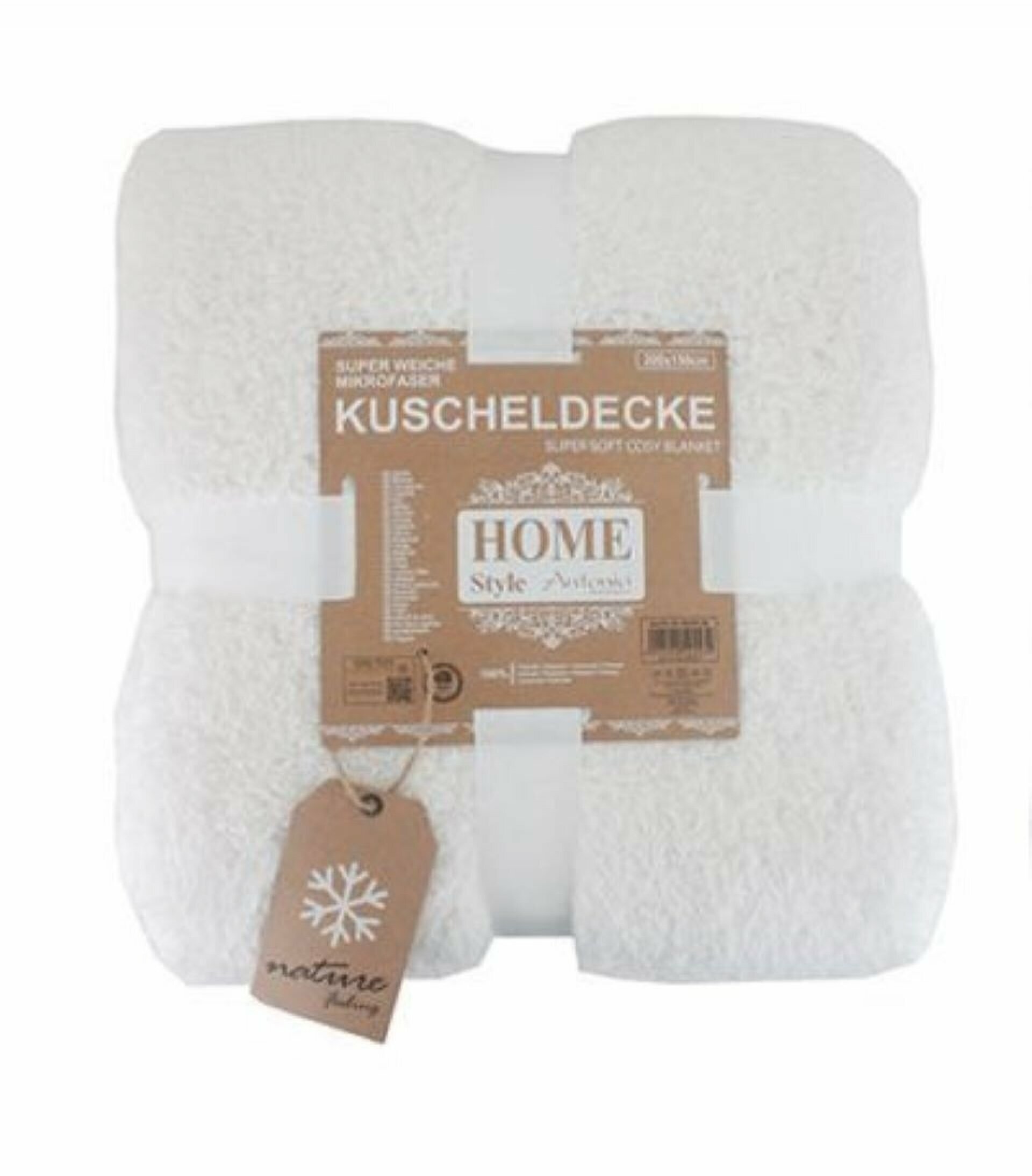 Teddy Kuscheldecke 150 x 200 cm » warme Wohndecke in Kunstfell-Optik | flauschige Mikrofaser Decke - Weiß