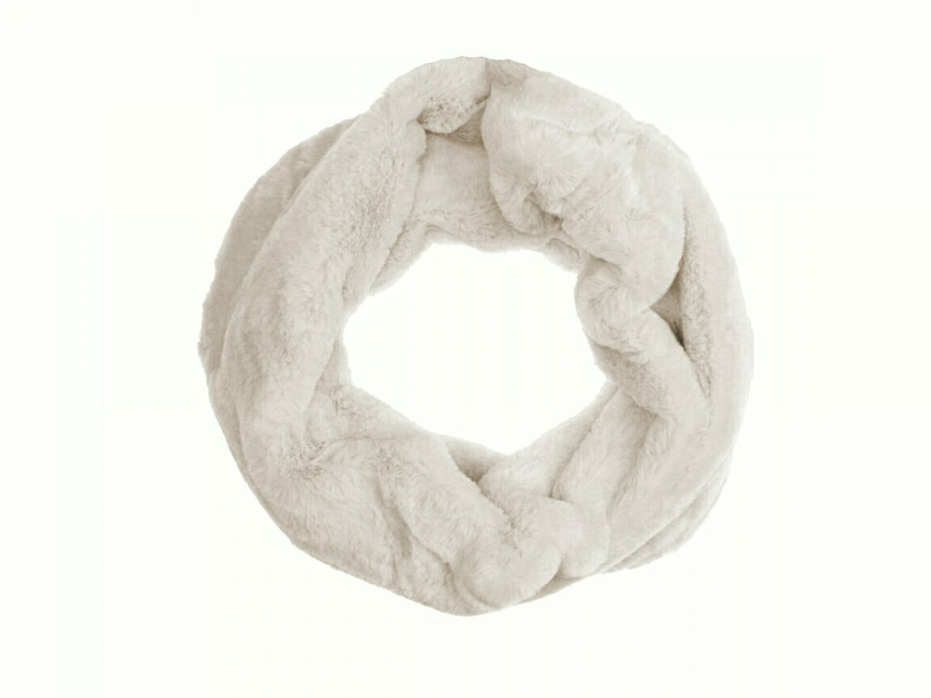 Loop Schal Damen » Teddy Winterschal Kunstpelz » dicker Winterschal » Damenschal warm & weich - Beige