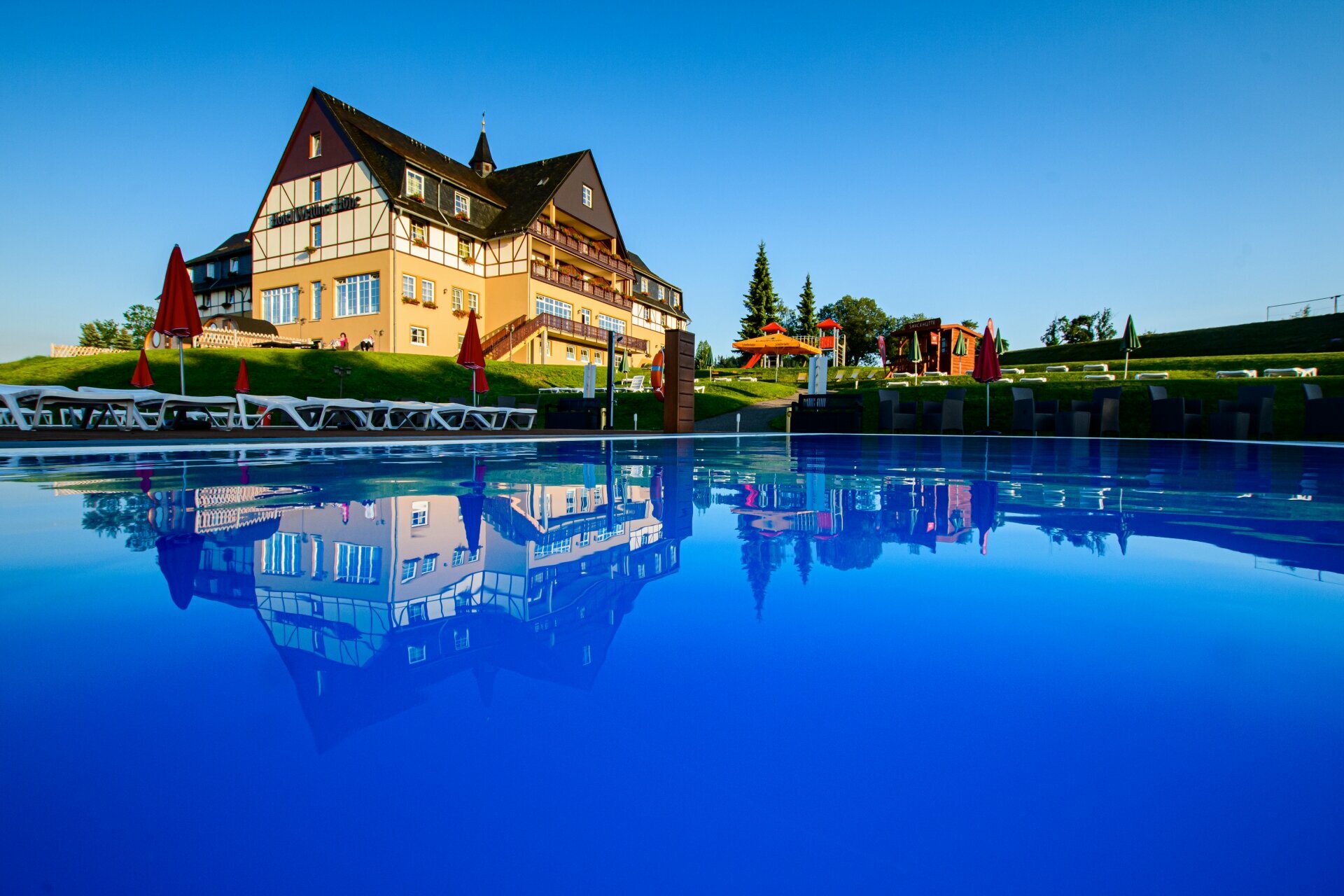 Panorama Berghotel Wettiner Höhe, Sachsen, Deutschland