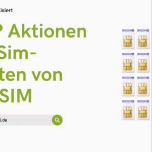 TOP Aktionen für Sim-Karten von BIGSIM