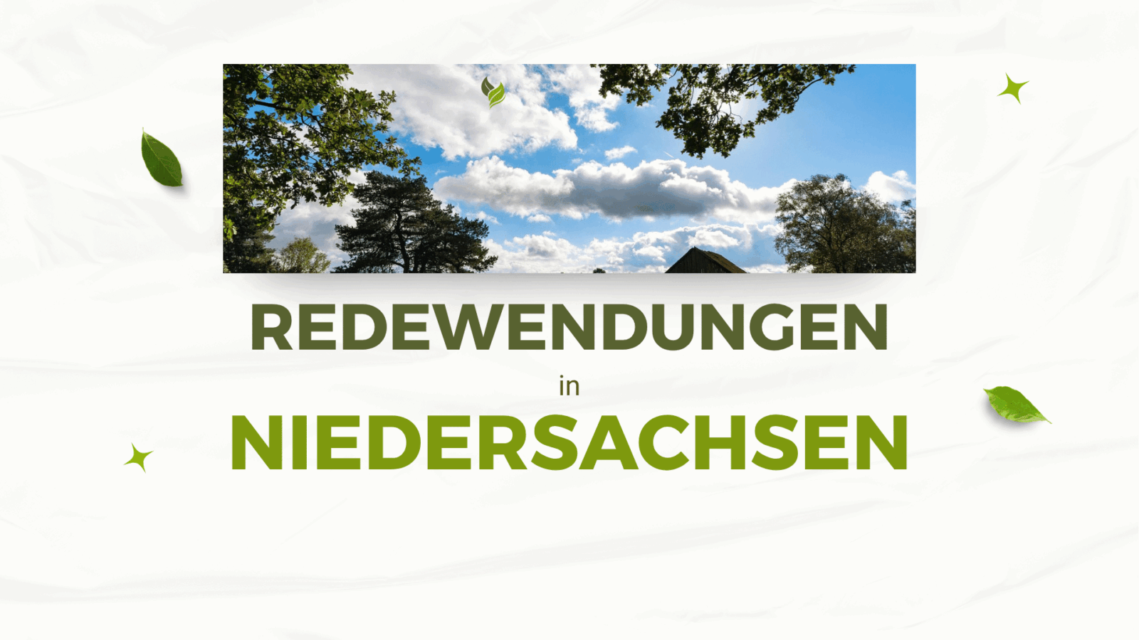 Redewendungen in Niedersachsen