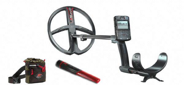 XP Deus II 34 FMF RC  Metalldetektor mit  MI-6 Pinpointer und XP Fundtasche