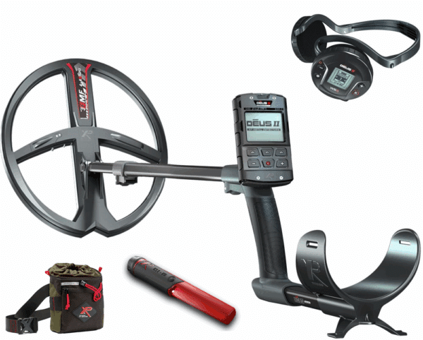 XP Deus II 34 FMF RC WS6 Komplettset + MI-6 Pinpointer und XP Fundtasche