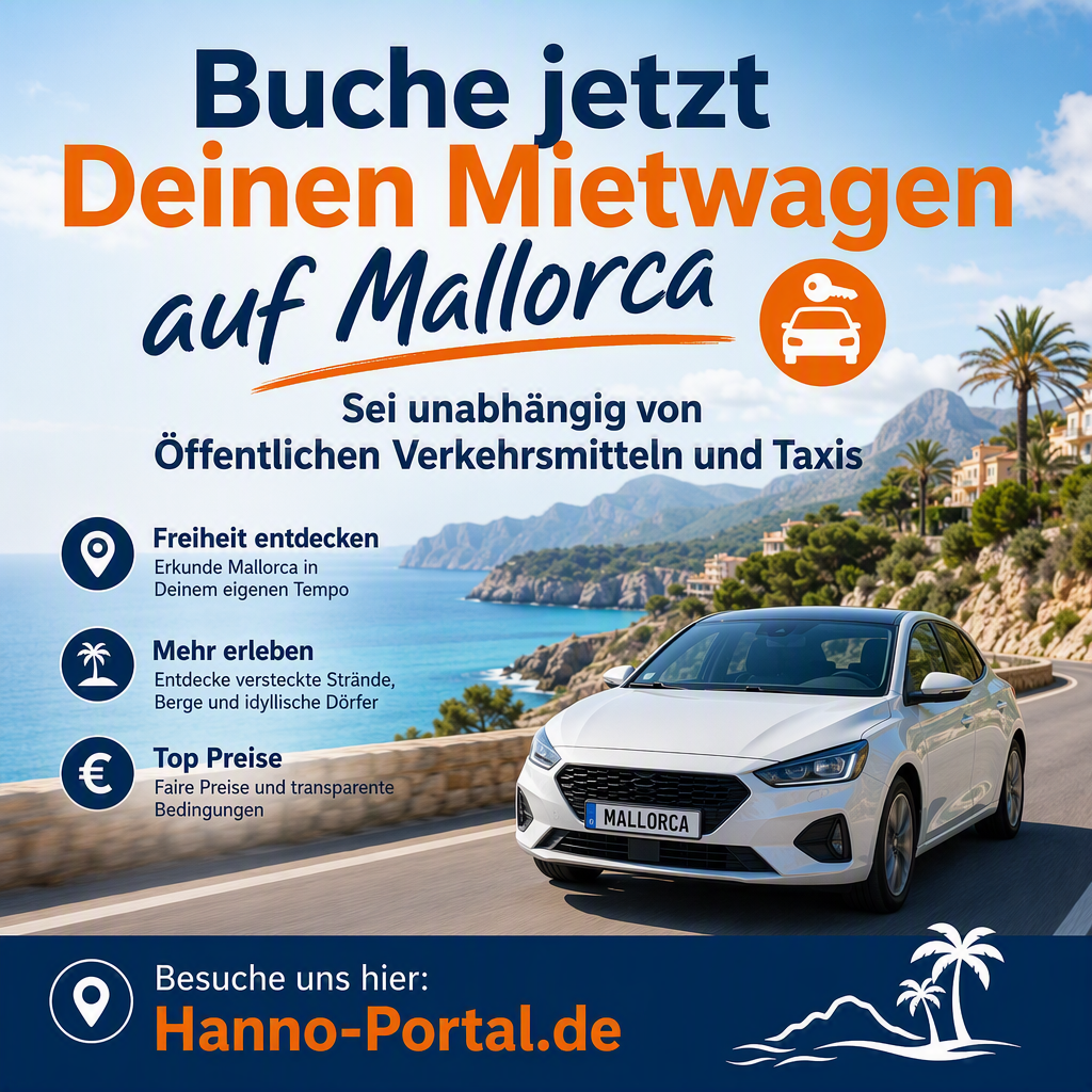 Buche jetzt Deinen Mietwagen auf Mallorca