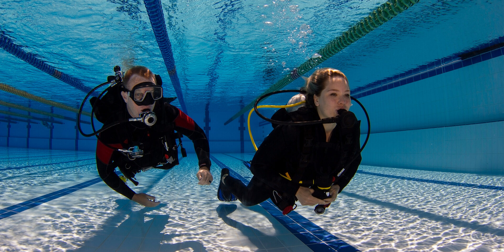 Scuba Divers Training Scuba divers performing a training exercise