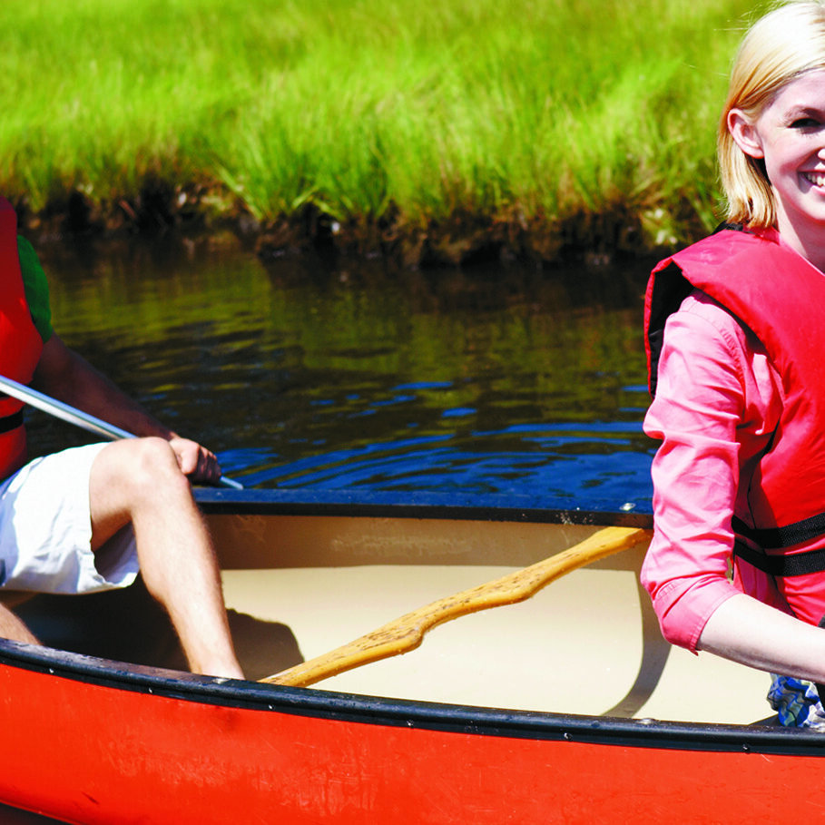 Couple in canoe