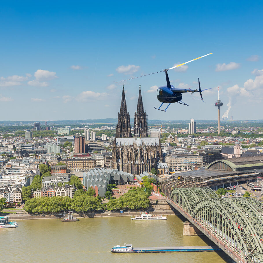 A view of cologne skyline with cathedral at spring. Taken outside with a 5D mark III.