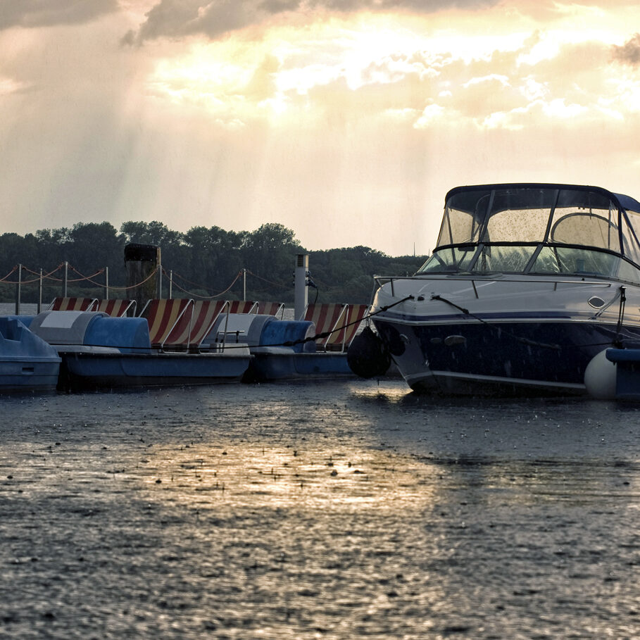 Boat harbor on the M?ritz, Mecklenburg Vorpommern.