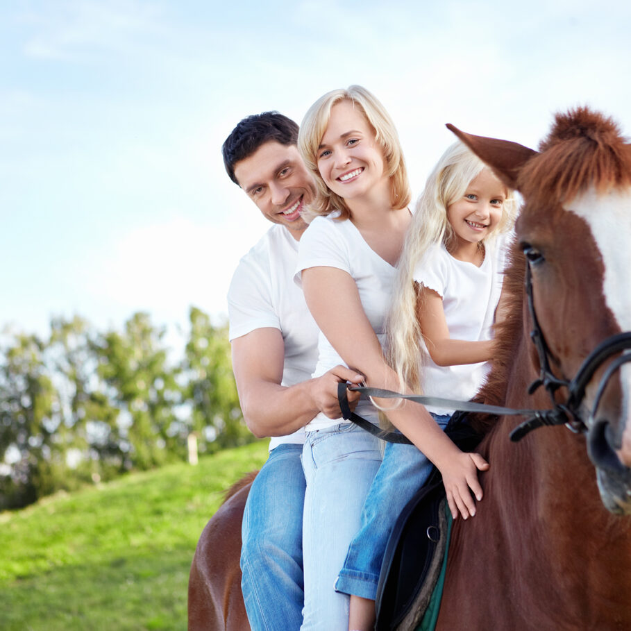 Family on a horse