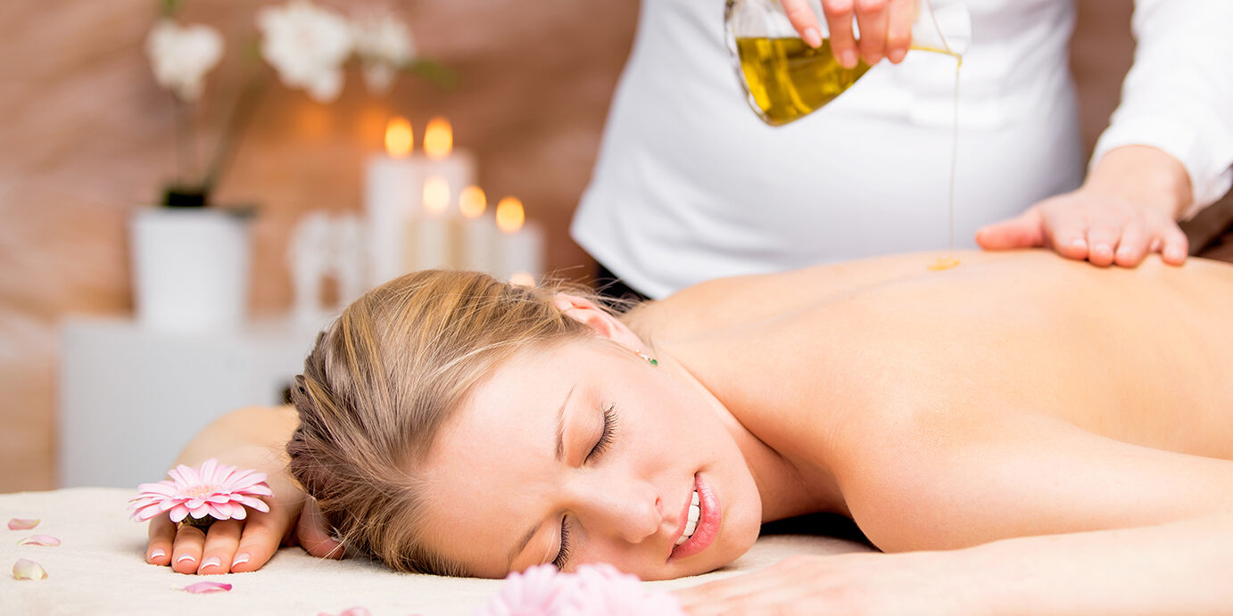 Massage in the spa salon