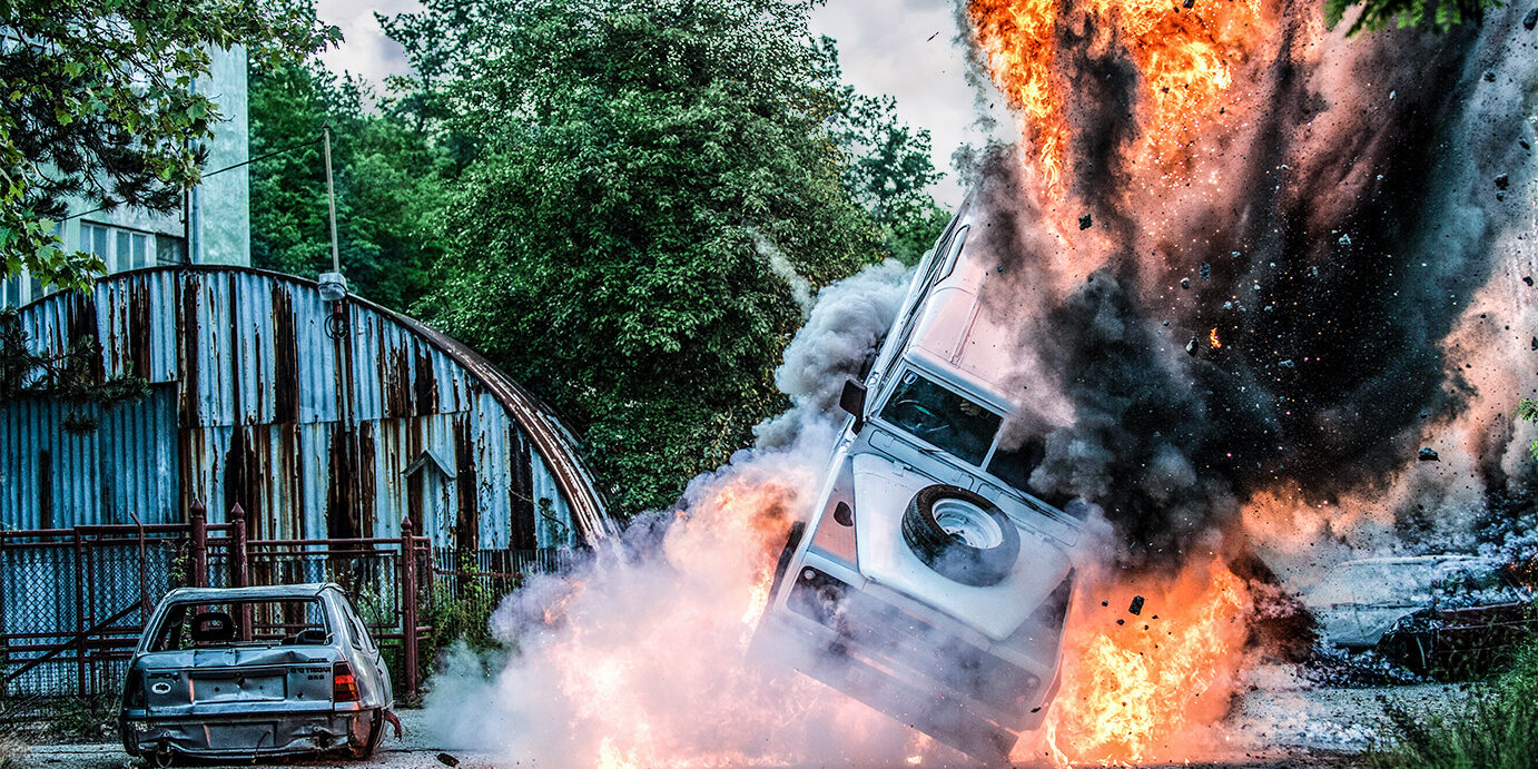Explosion Explosion with large flames and smoke