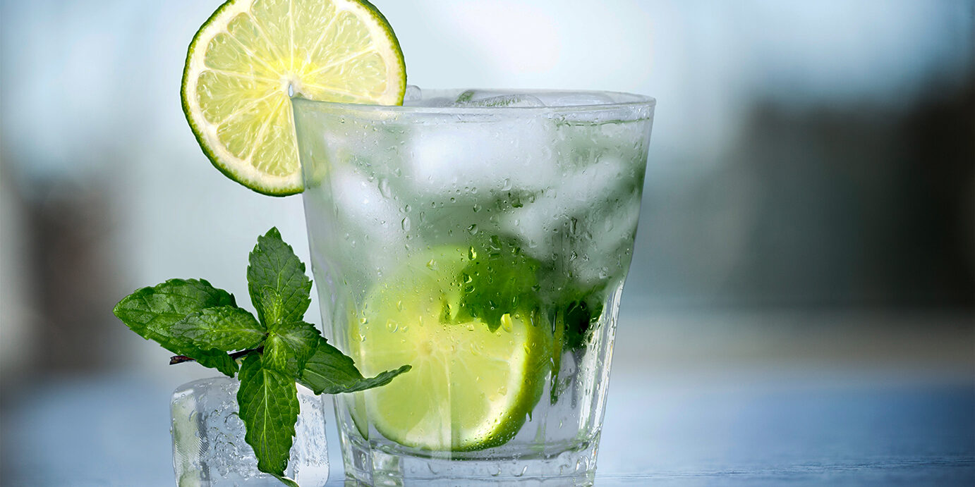 Fresh Mojito cocktail  on  background.