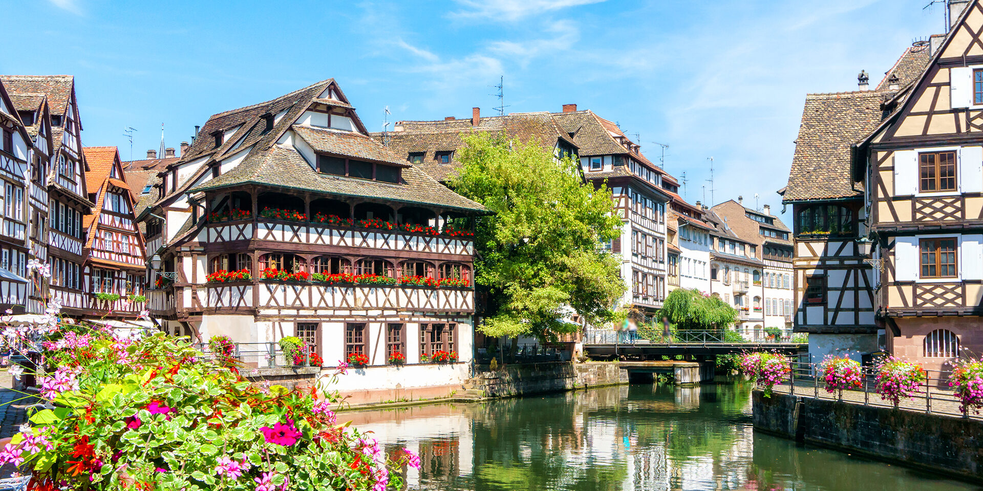 Traditional colorful houses in La Petite France, Strasbourg, Alsace, France