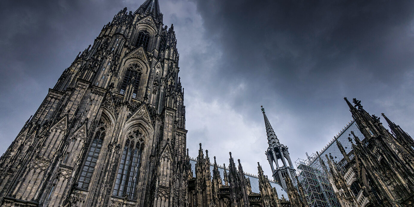 Cologne Cathedral against the sky in Germany Cologne Cathedral against the sky in Germany