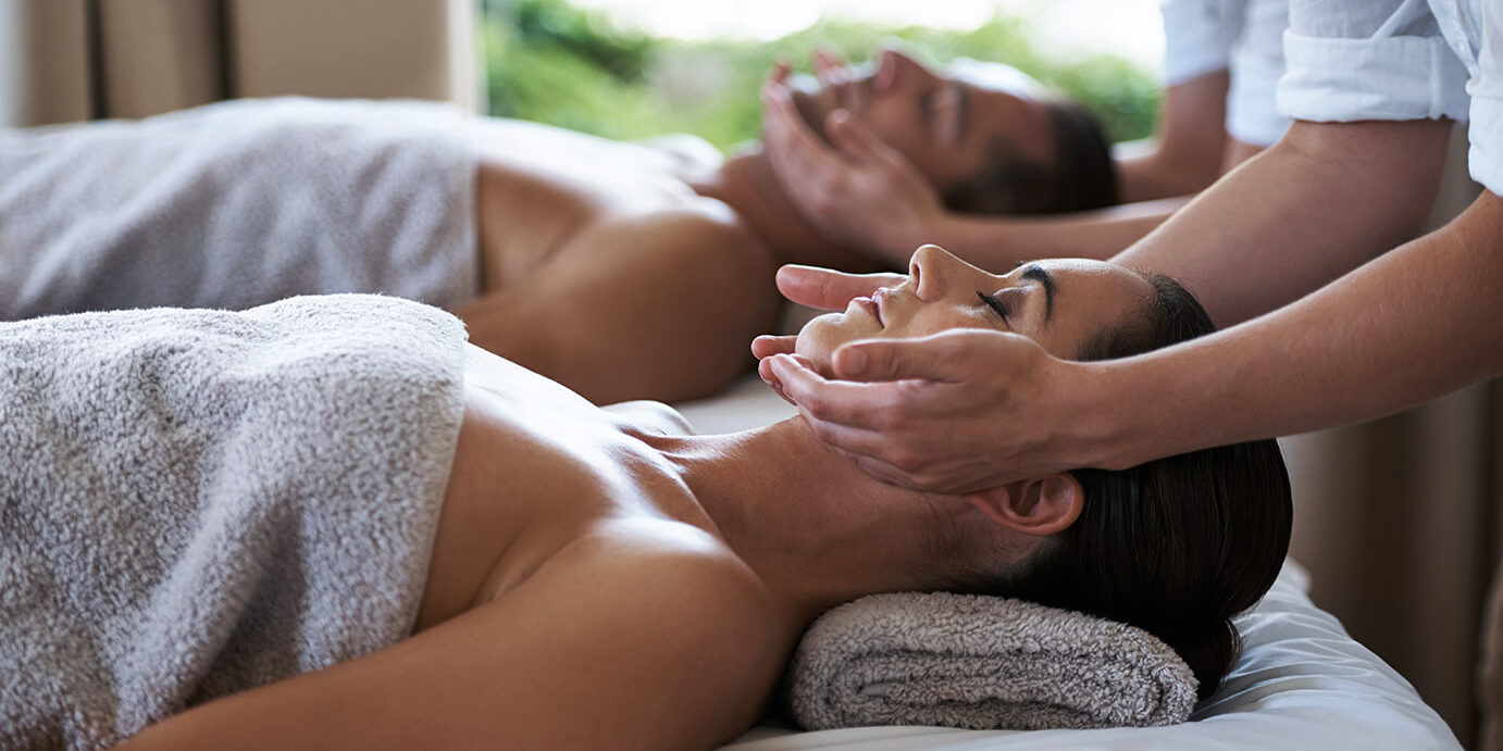 Shot of a mature couple enjoying a relaxing massage