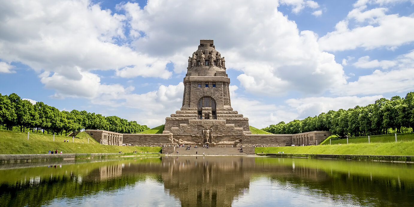 Monument to the Battle of the Nations (1813) (Voelkerschlachtdenkmal), Leipzig, Germany, designed by German architect Bruno Schmitz (1913)