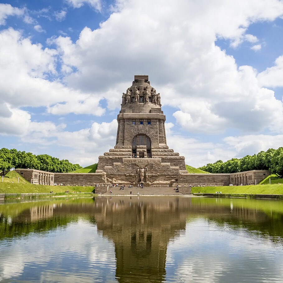 Monument to the Battle of the Nations (1813) (Voelkerschlachtdenkmal), Leipzig, Germany, designed by German architect Bruno Schmitz (1913)