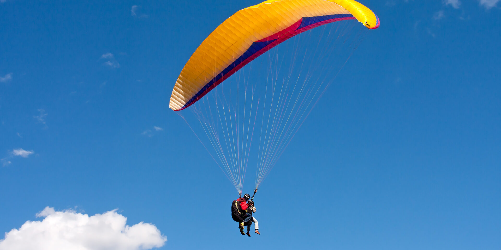Up in the air Paragliding tandem flight