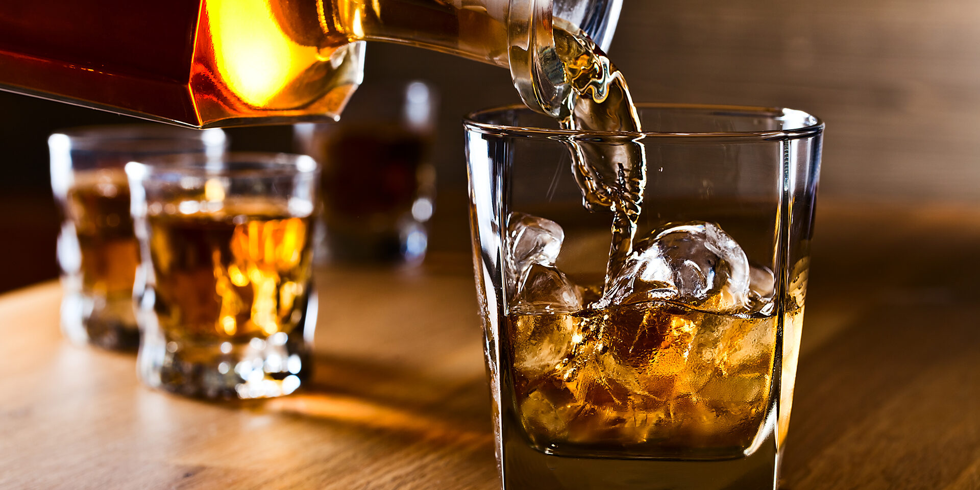 whiskey and natural ice whiskey and natural ice on old wooden table